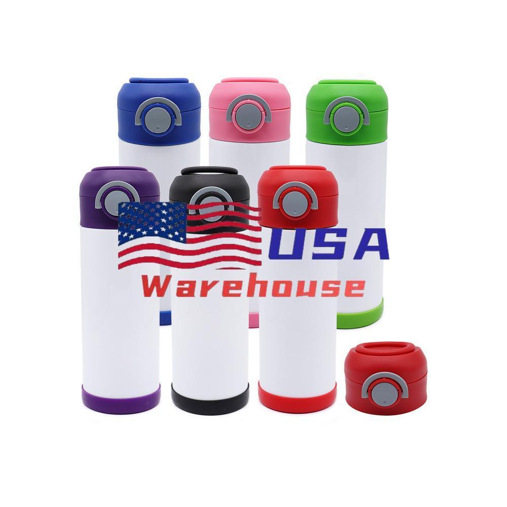 Alwin USA Warehouse 12OZ Sublimation Flip Top Kids Bottle