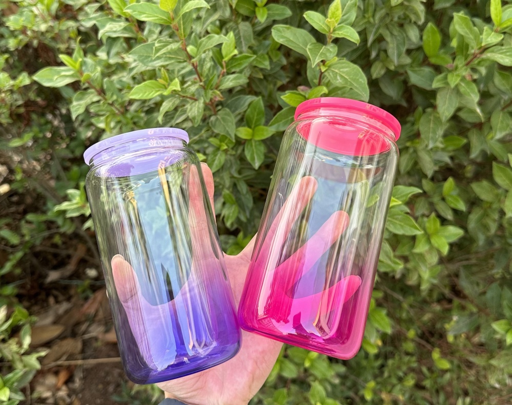 Alwin New Arrival 16oz Ombre Jelly Glass Clear Mixed Color China Warehouse RTS