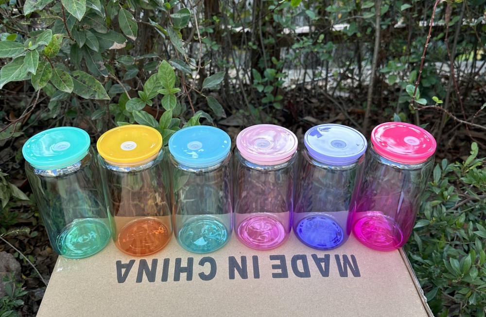 Alwin New Arrival 16oz Ombre Jelly Glass Clear Mixed Color China Warehouse RTS