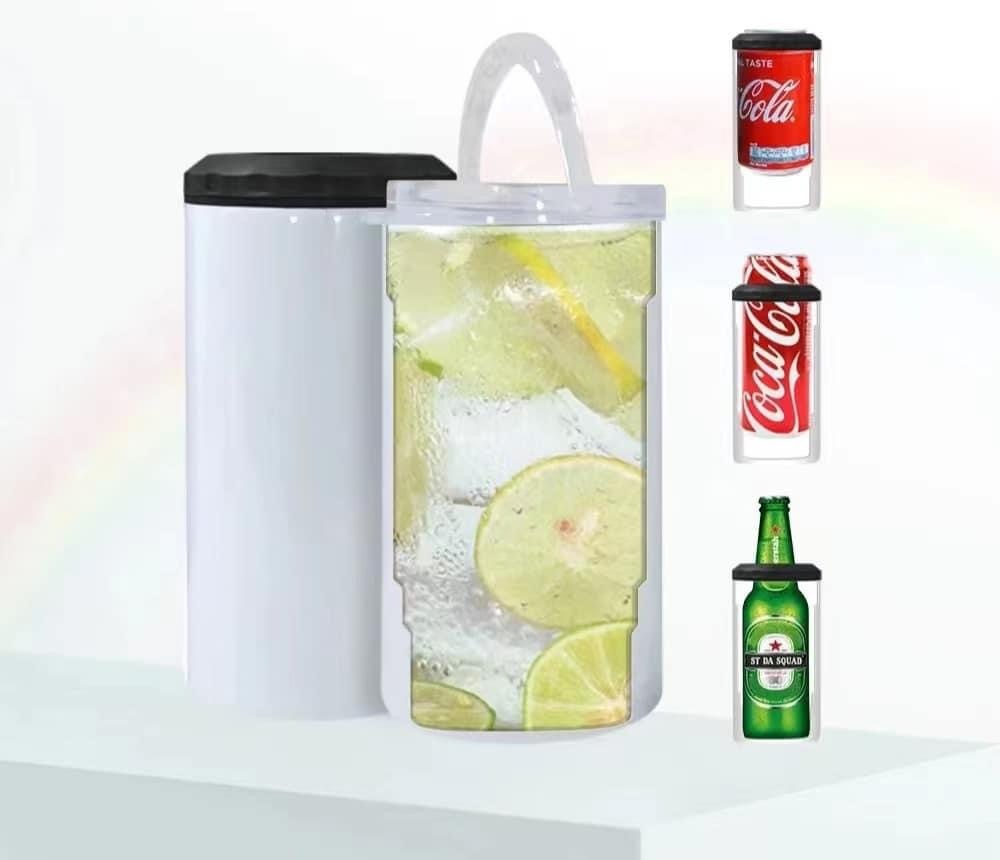 Alwin Hot Sale 16oz 4 in 1 Can Cooler Insulated Stainless Steel Sublimation Cola Can Eco Friendly Double USA RTS