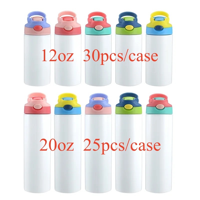 Alwin RTS 12oz 20oz Kids Stainless Steel Sublimation Tumbler  Sippy Blank USA Warehouse