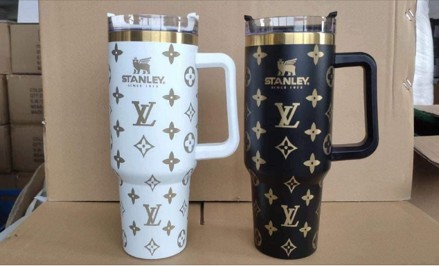 Alwin New arrival Amazon hot selling 20oz 30oz 40oz Stanley And laser engraving LV logo China Warehouse