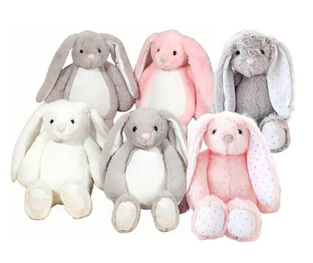 Alwin Easter Rabbit Plush Bunny Long Ear Colored Stuffed Soft Bedtime Toys China Warehouse