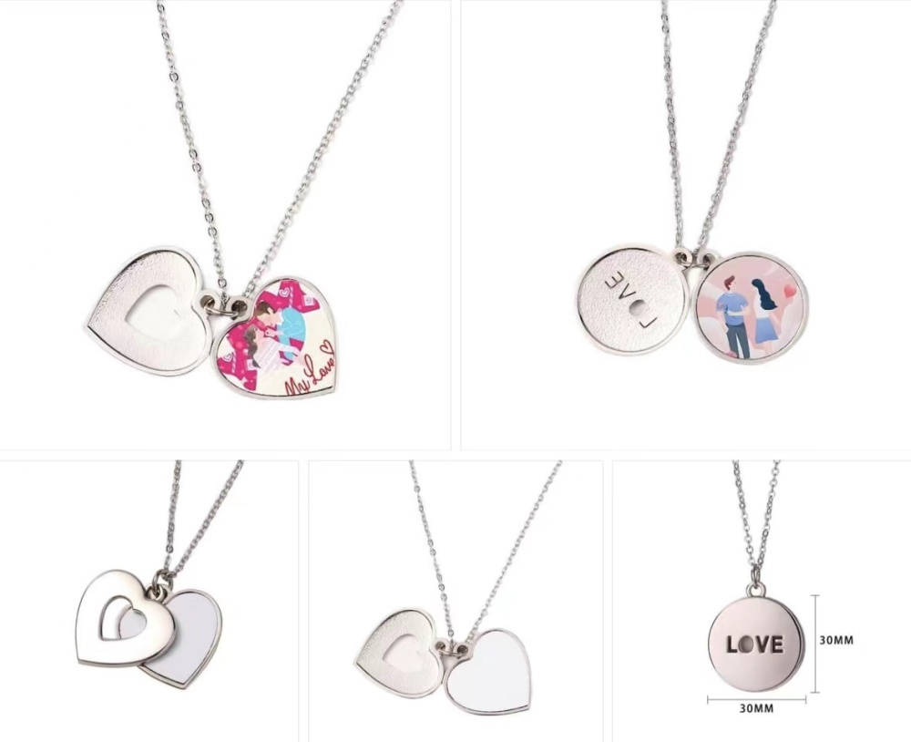 Alwin Valentine Necklace Keychain Sublimation Blank Aluminum China