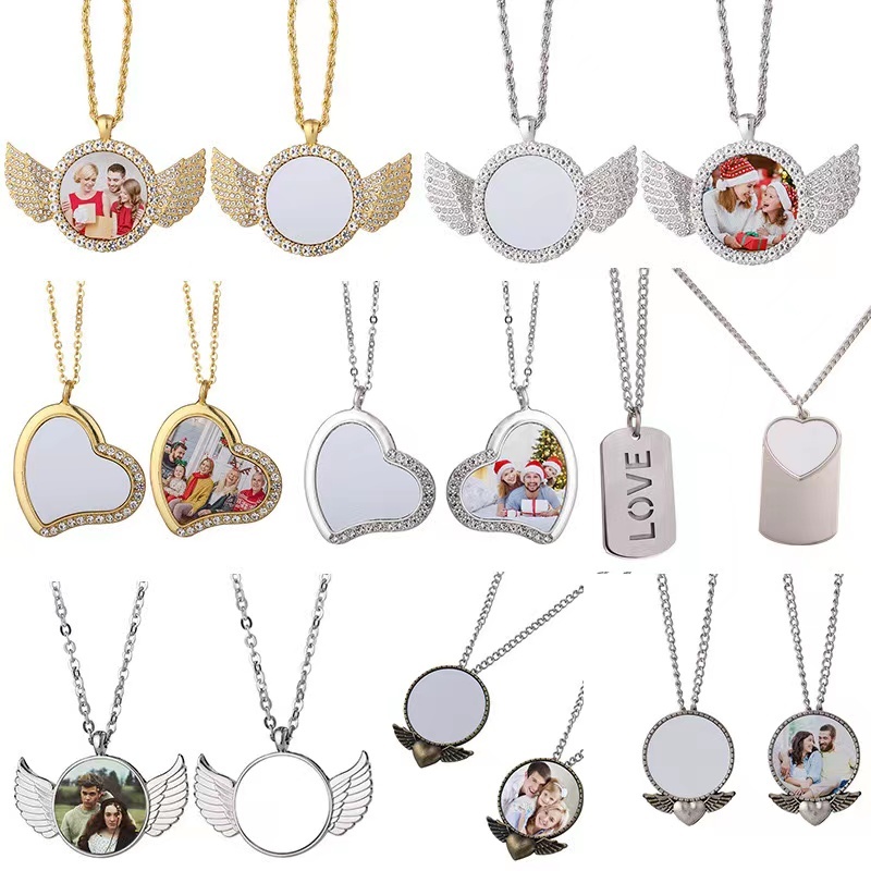 Alwin Valentine Necklace Keychain Sublimation Blank Aluminum China