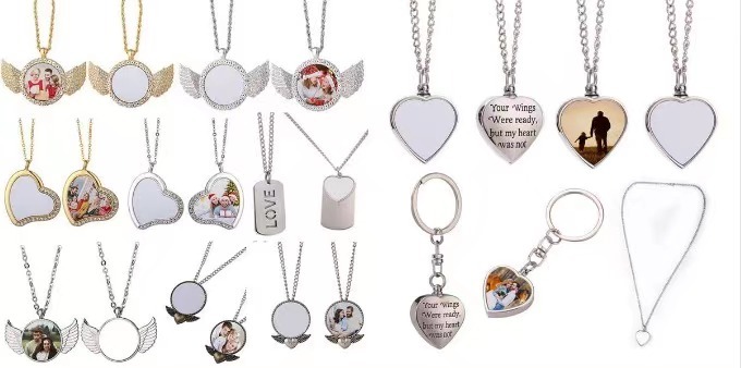Alwin Valentine Necklace Keychain Sublimation Blank Aluminum China