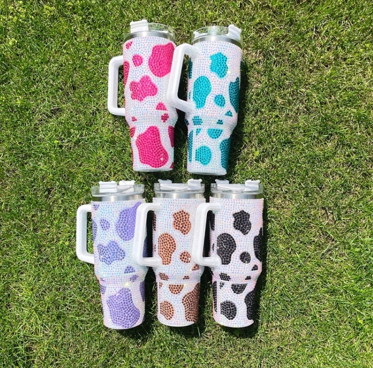 Alwin USA Warehouse Stanley Shaped 40oz Bling Tumbler Rhinestone Bling Travel Tumblers all kinds