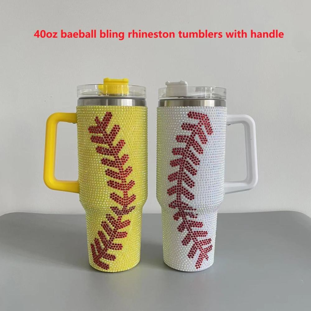 Alwin USA Warehouse Stanley Shaped 40oz Bling Tumbler Rhinestone Bling Travel Tumblers all kinds