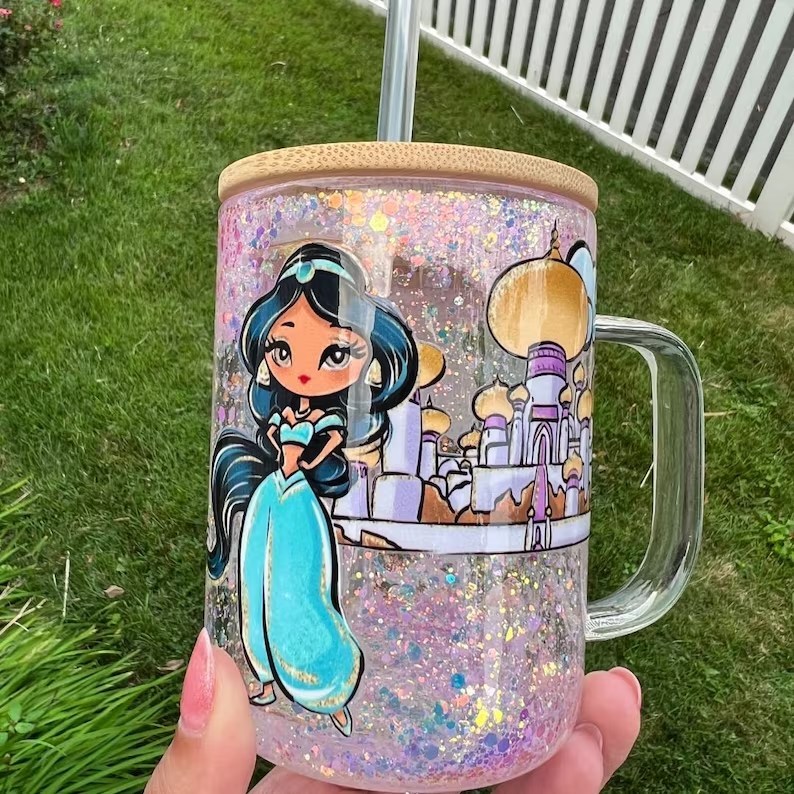 Alwin 15oz Sublimation Snow Globe Glass Mug with Handle USA Warehouse Presale