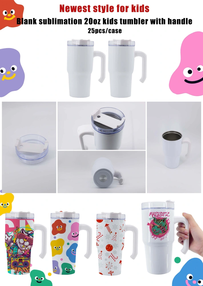 Alwin USA Warehouse White Sublimation 20oz Kids Students Tumbler 25pcs ...