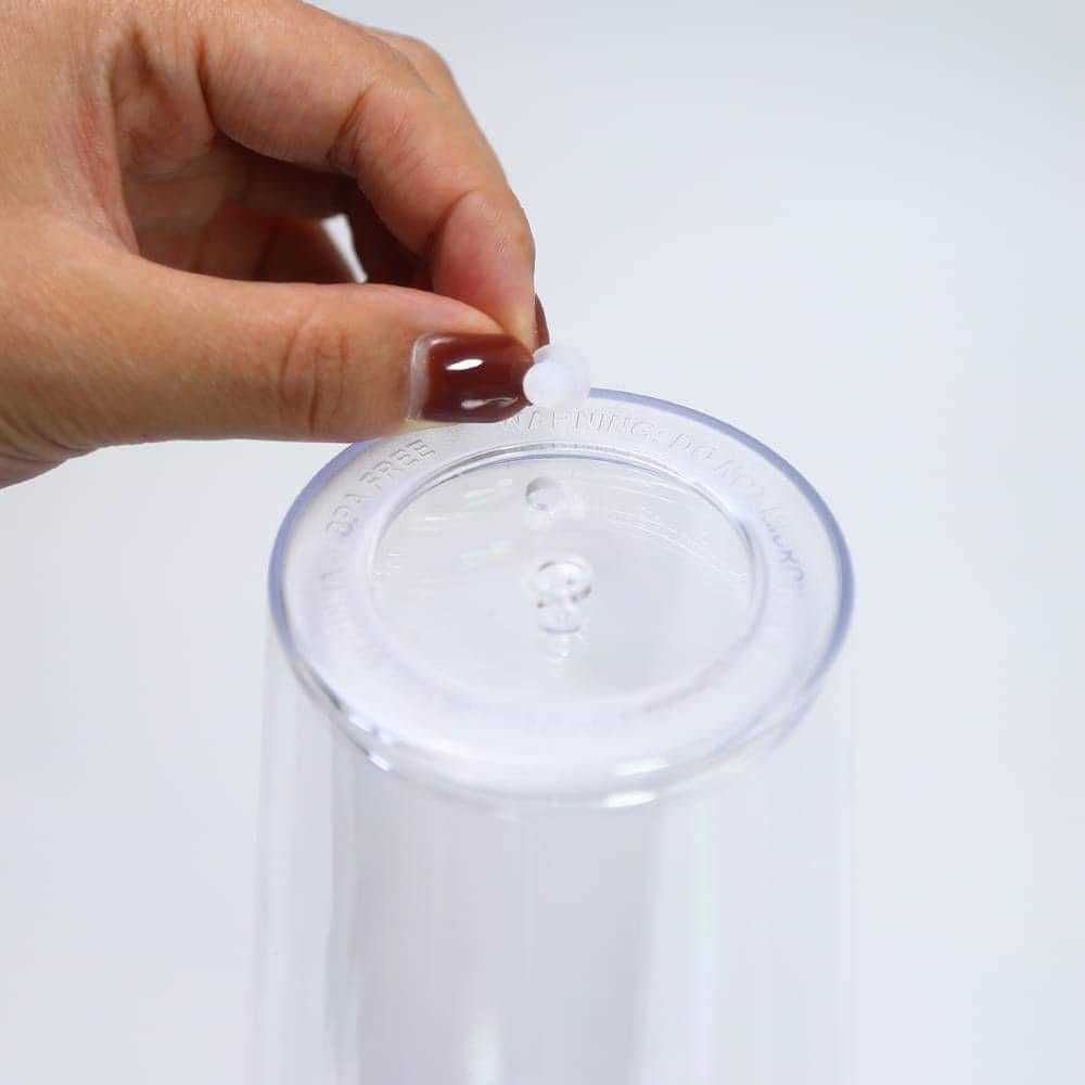 Alwin 24oz New arrived USA warehouse BPA Free Double Wall Snow Globe 24oz Clear Plastic Cups