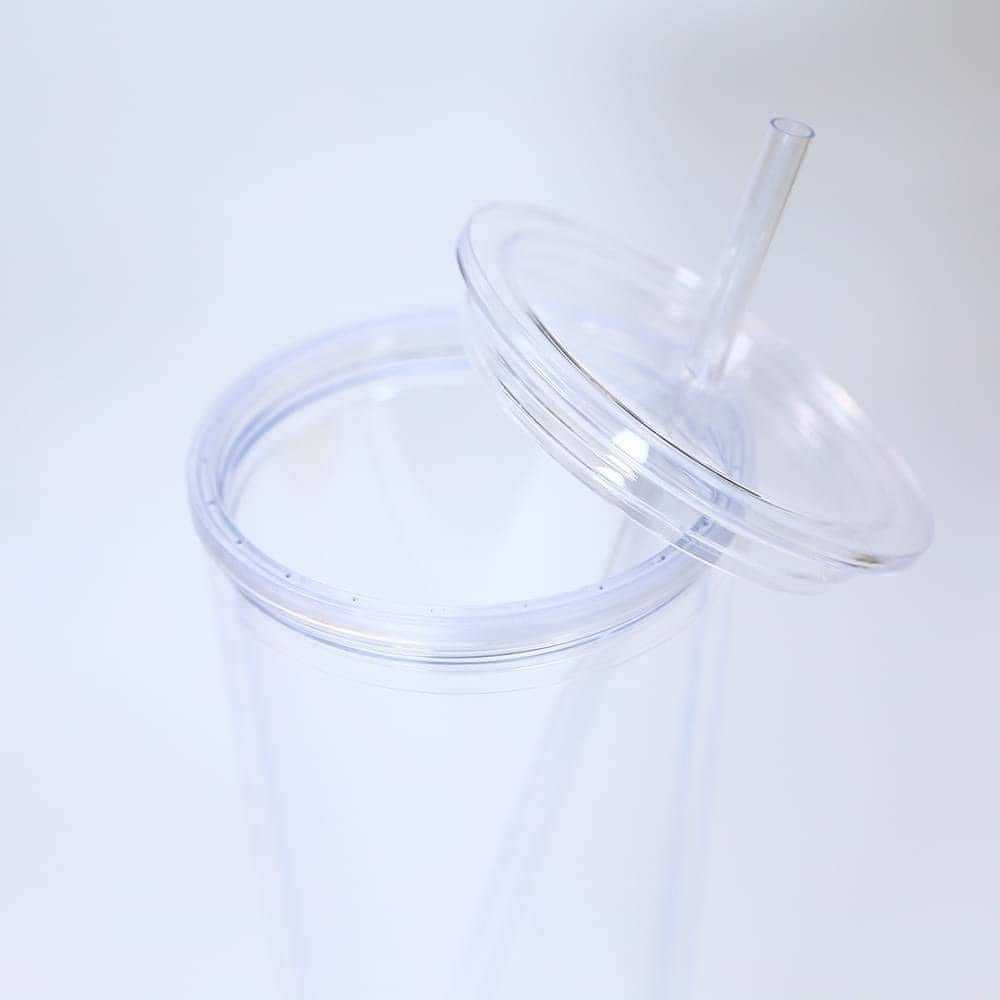 Alwin 24oz New arrived USA warehouse BPA Free Double Wall Snow Globe 24oz Clear Plastic Cups