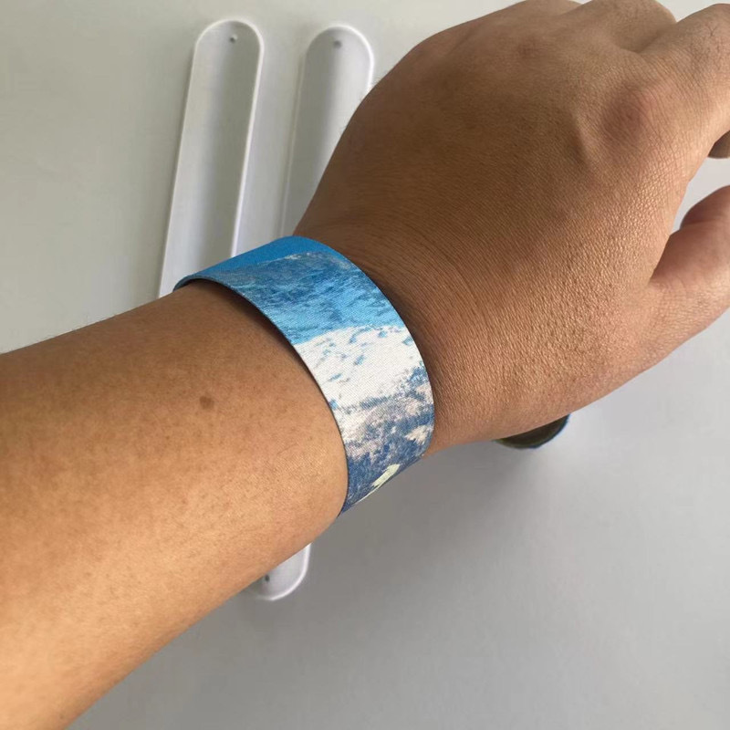 Alwin New arrival Sublimation Plastic Slap Wristband double-side printable China