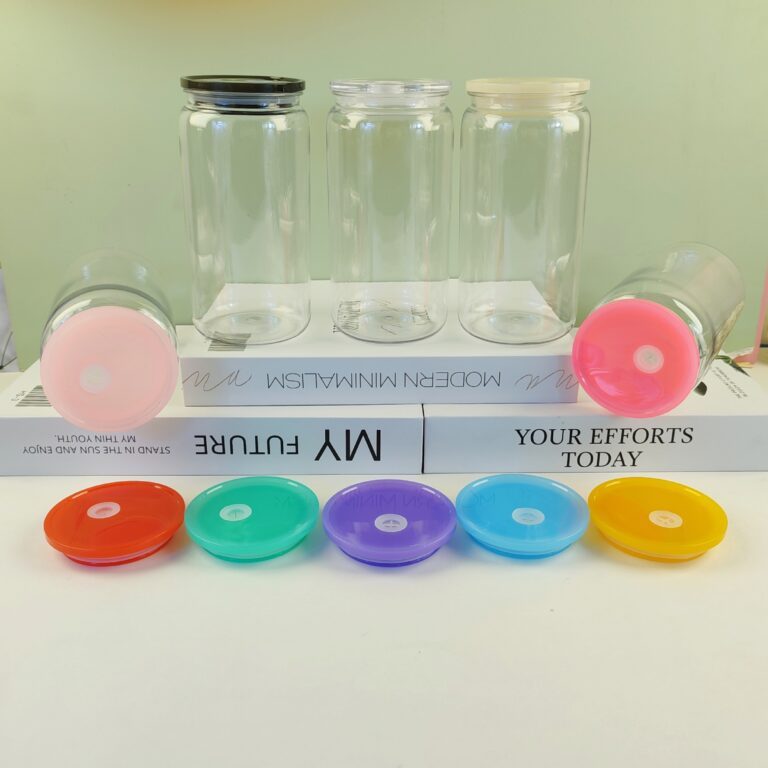 Alwin Transparent Acrylic 16oz Libby Beer Can with Colored PP Lids Presale China