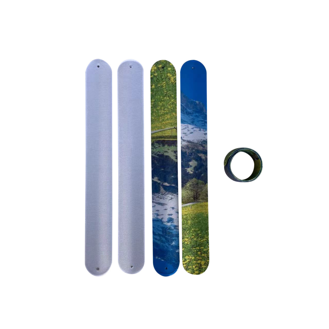 Alwin New arrival Sublimation Plastic Slap Wristband double-side printable China