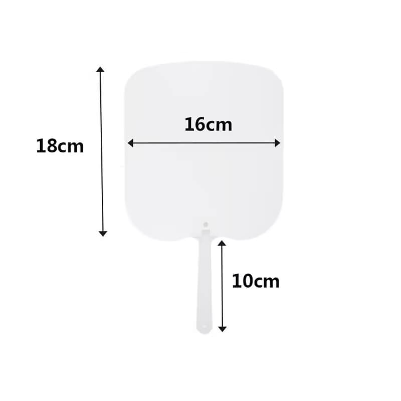 Alwin China Warehoue Sublimated PET plastic fan Round Rectangular Shape Free Shipping