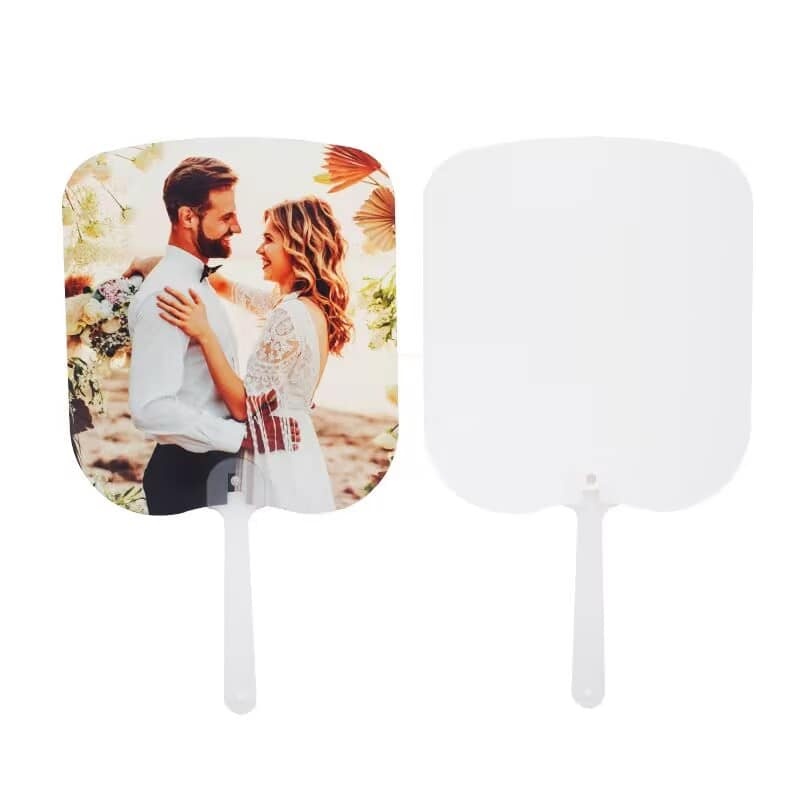 Alwin China Warehoue Sublimated PET plastic fan Round Rectangular Shape Free Shipping