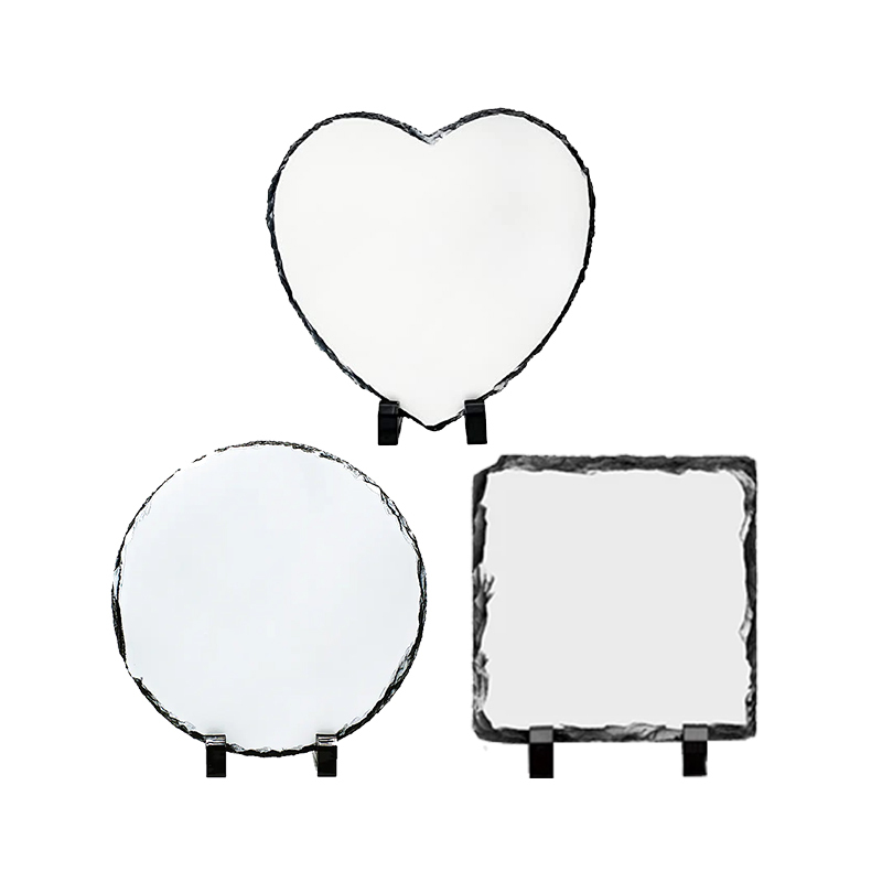 Alwin USA RTS Rock Sublimation Slate Blanks Photo Frame 3 Shapes Mixed