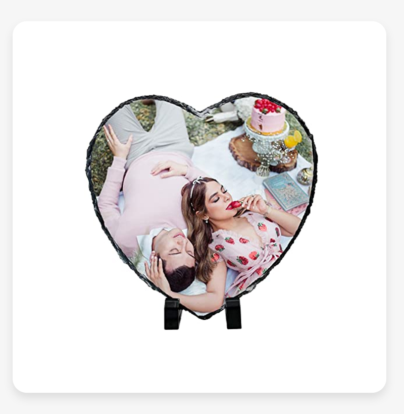 Alwin USA RTS Rock Sublimation Slate Blanks Photo Frame 3 Shapes Mixed