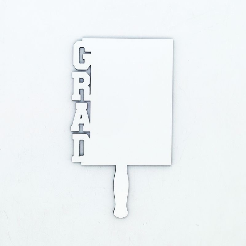 Alwin MDF Graduation Sublimation Blanks Photo Frame Handheld Fan 2024