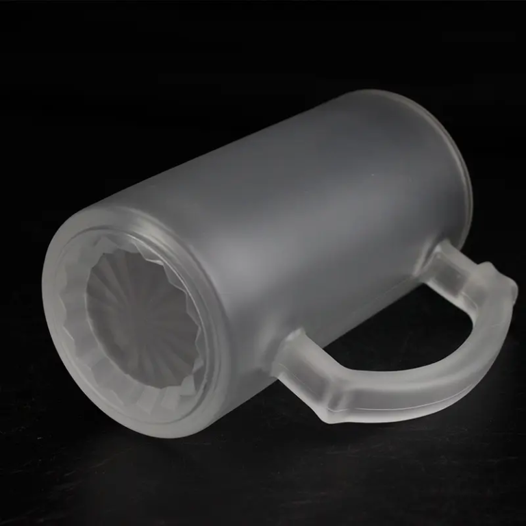 Alwin USA RTS Wholesale 16oz Matte Sublimation Glass Cup with Handle