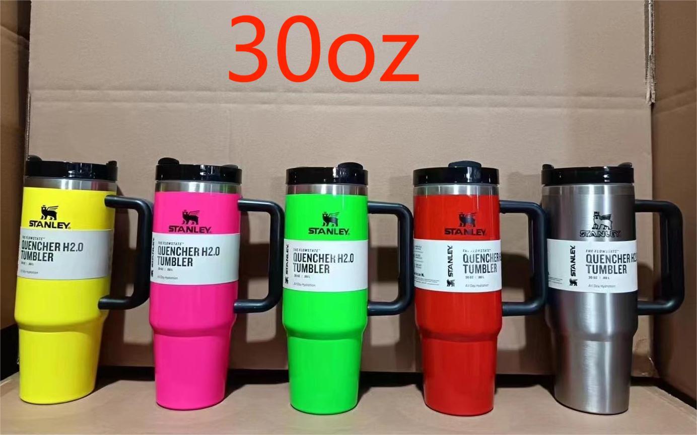 alwin 2024 cross-border Stanley Second Generation 40oz giant bright surface plastic sprayed stainless steel car insulation Cup straw Cup