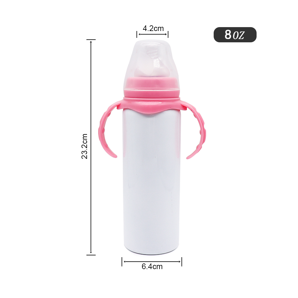 Alwin USA RTS 8oz Stainless Steel Sippy Cup Baby Feeding Water Bottle