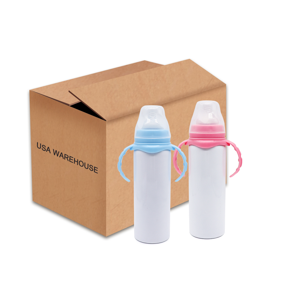Alwin USA RTS 8oz Stainless Steel Sippy Cup Baby Feeding Water Bottle