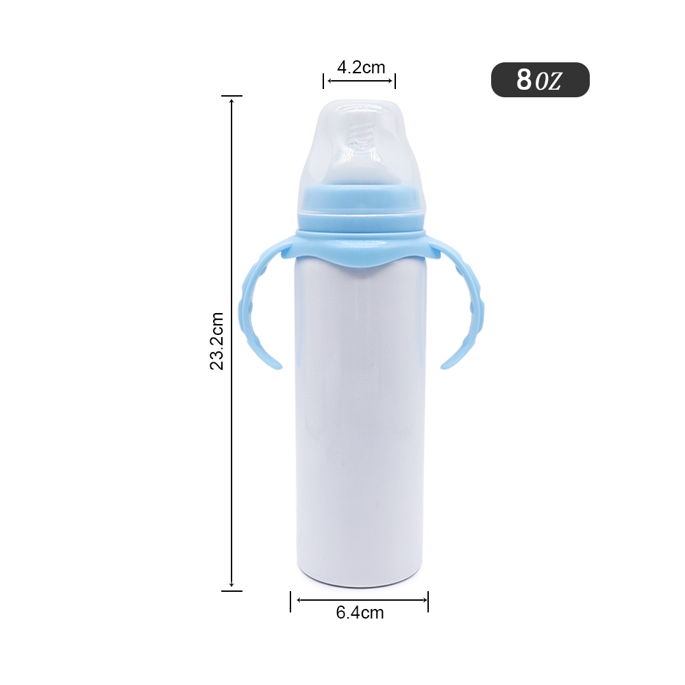Alwin USA RTS 8oz Stainless Steel Sippy Cup Baby Feeding Water Bottle