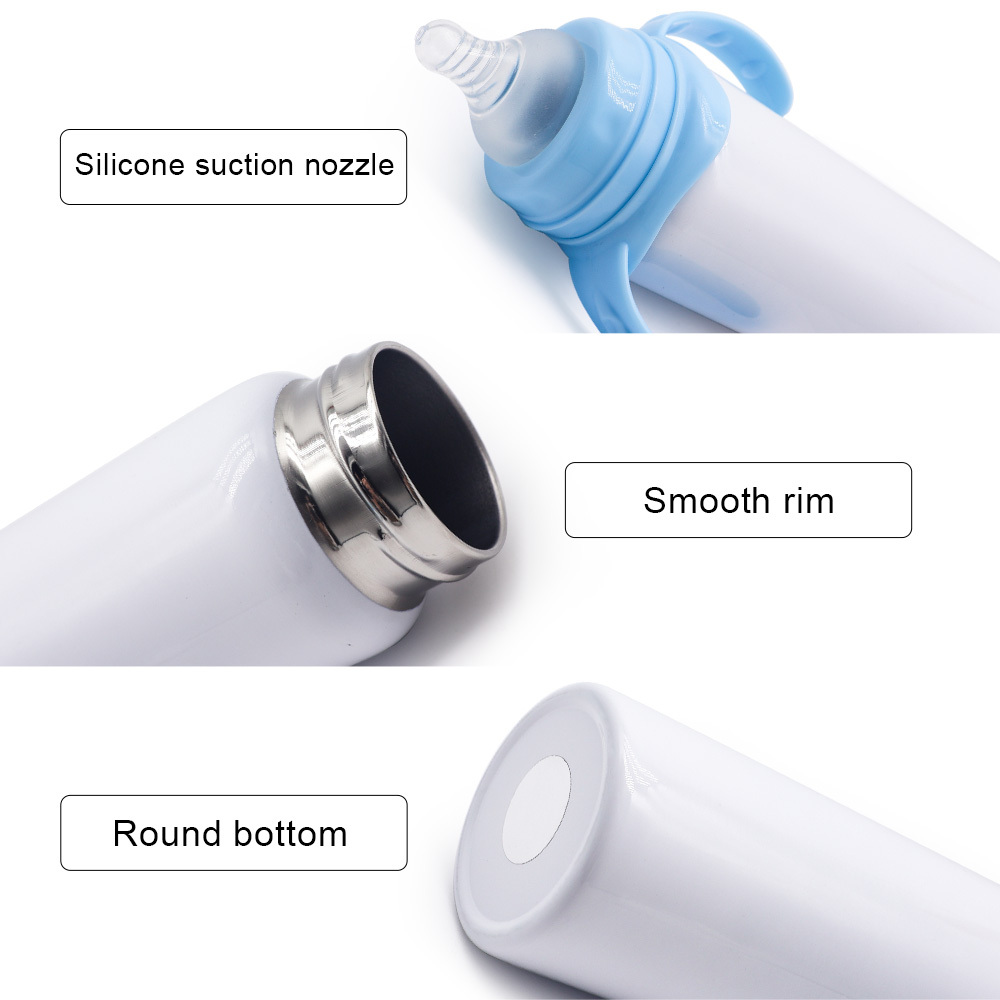 Alwin USA RTS 8oz Stainless Steel Sippy Cup Baby Feeding Water Bottle