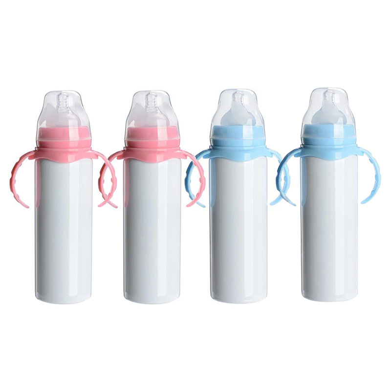 Alwin USA RTS 8oz Stainless Steel Sippy Cup Baby Feeding Water Bottle