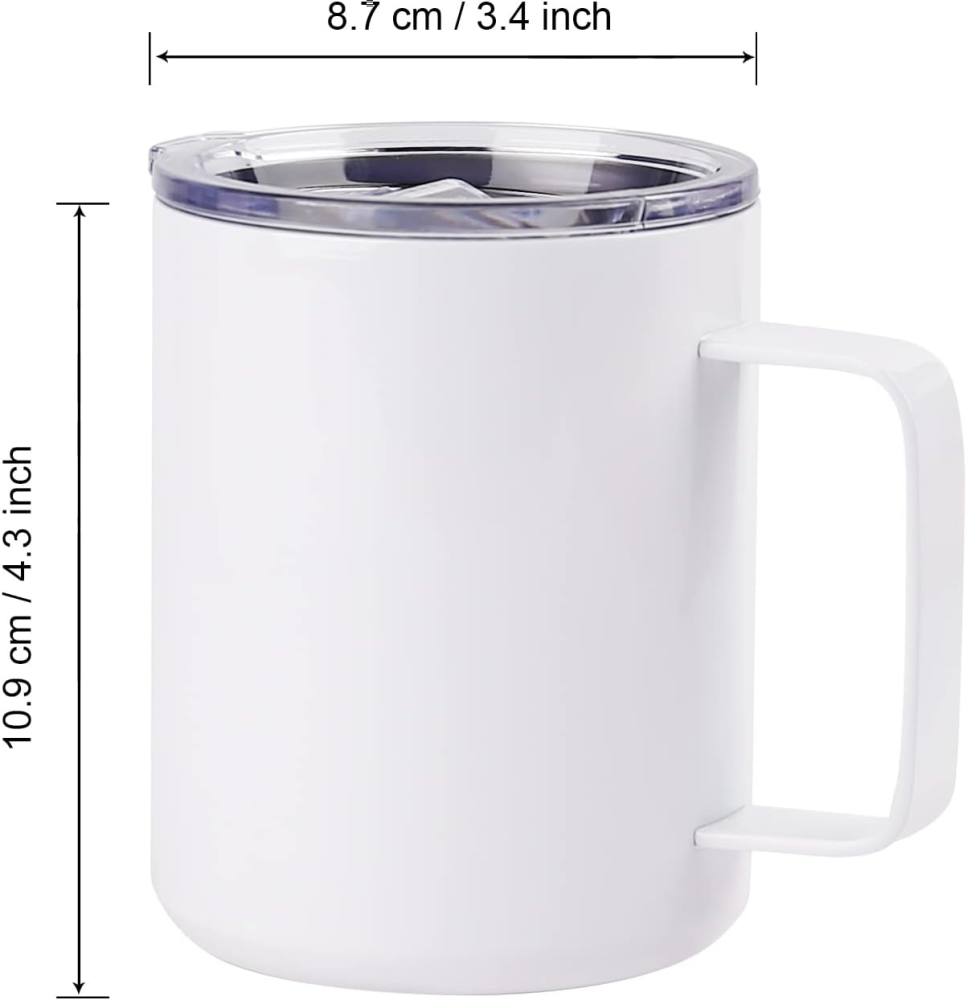 Alwin USA RTS 12oz Coffee Mug With Handle Sublimation Tumbler