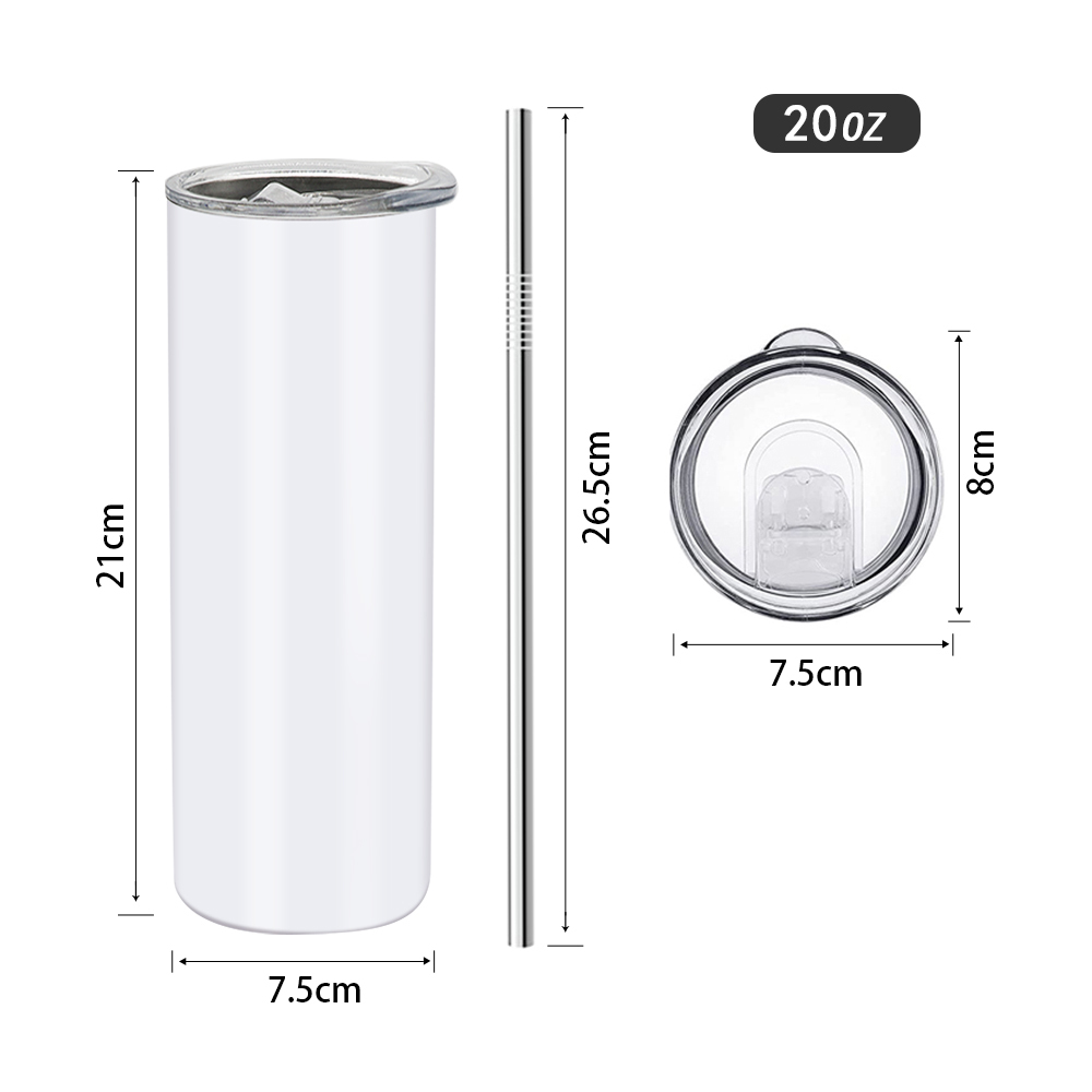 Alwin US RTS 30oz 22oz 20oz 15oz 12oz Sublimation Straight Glossy Tumbler (25PCS)