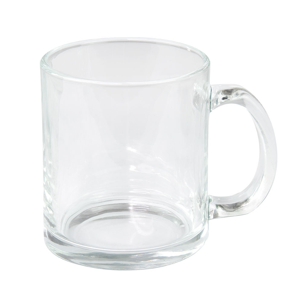 Alwin USA RTS 11oz Sublimation Blanks Clear/Frosted Glass Mug with Handle