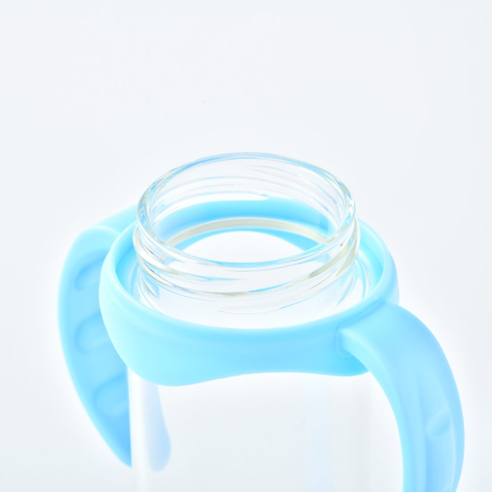 Alwin USA RTS 30pcs 8oz Sublimation Baby Feeding Glass Sippy Cup with Handle