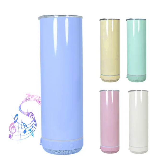 Alwin USA RTS 20oz Bluetooth Wireless Speaker Macaron Colorful Sublimation Tumbler