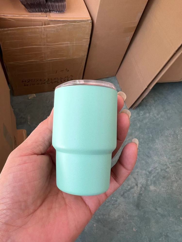 Alwin China RTS New Product 3oz taper shot glasses with metal straw 3oz Matte shot glasses for Laser Mixed Color 48pcs