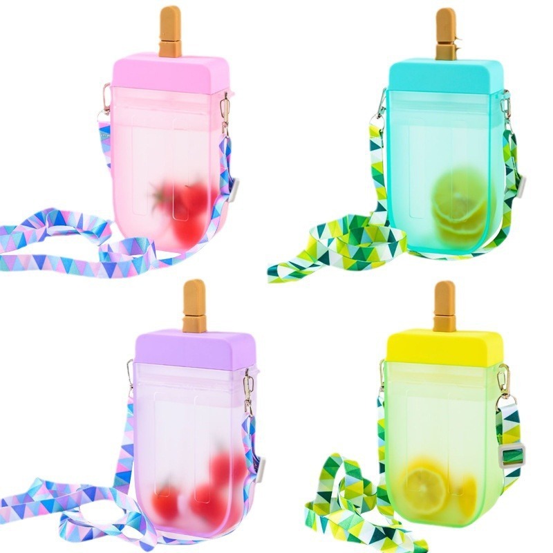 Alwin China RTS 300ml/10oz Ice Cream Shaped Portable Kettle Popsicle Plastic Water Bottle
