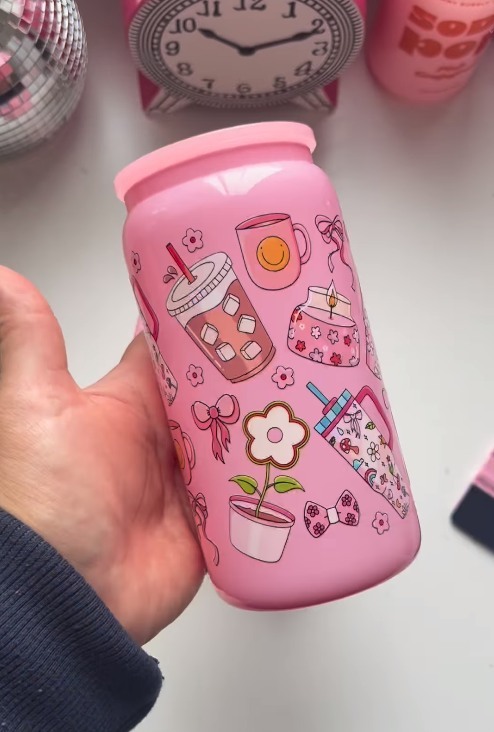 Alwin USA RTS 16oz Dark-Colored Sublimation Blank Beer Glass Can with Lid