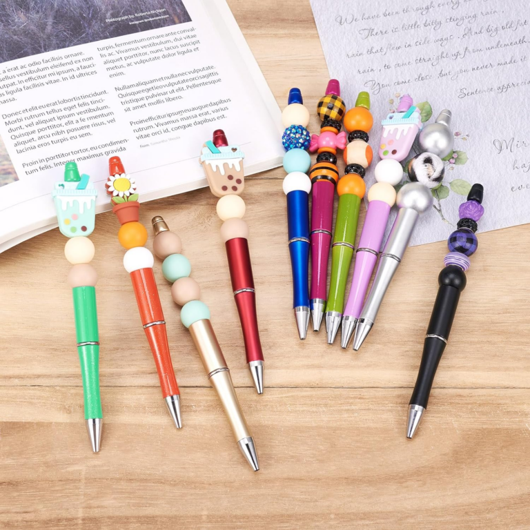 Alwin China RTS Plastic Black Ink Beadable Pen for DIY Beads Pens