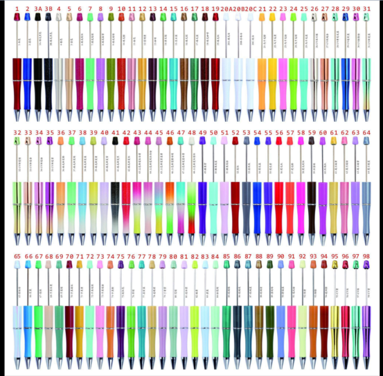 Alwin China RTS Plastic Black Ink Beadable Pen for DIY Beads Pens