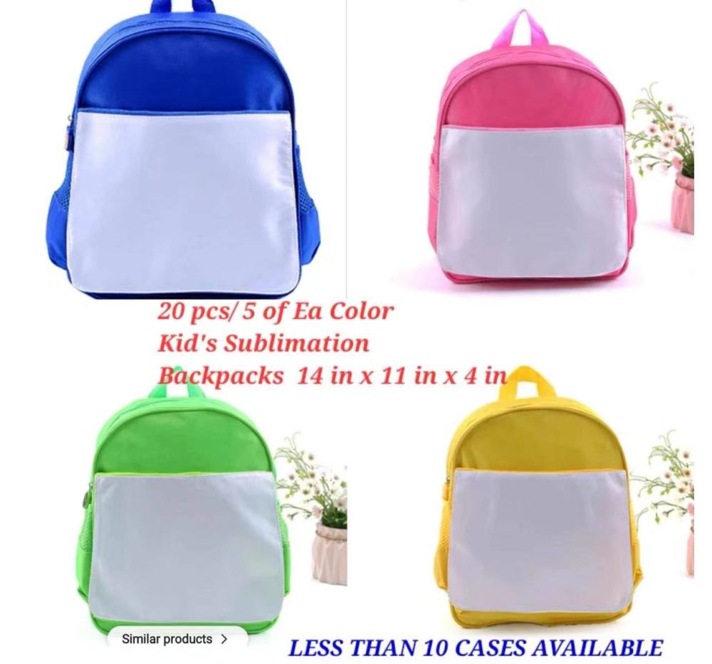 Alwin USA RTS sublimation backpack mixed 4 colors 20pcs