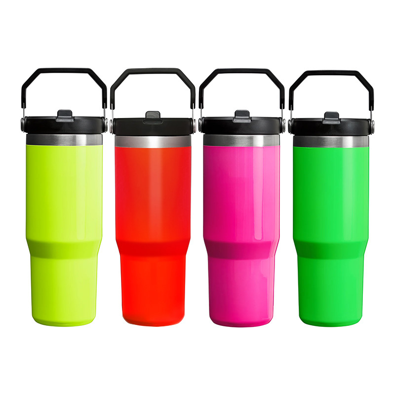Alwin NEW USA RTS 40oz Sublimation Neon Blank Mugs with Handle Free Shipping (16PCS)
