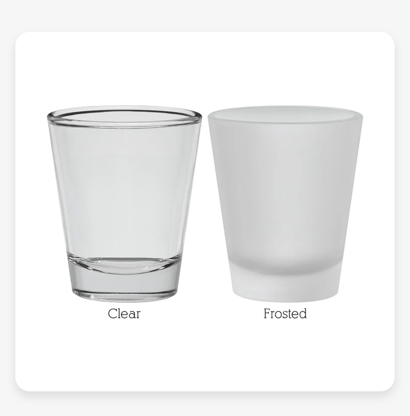 Alwin USA RTS 1.5oz Shot Glass Wine Mug with Heavy Base Clear & Frosted Glass Cups