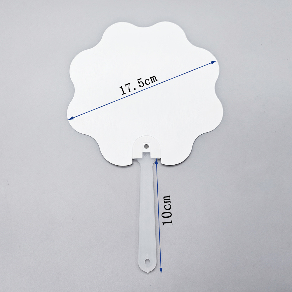 Alwin China Warehoue Sublimated PET plastic fan Round Rectangle Shape Free Shipping