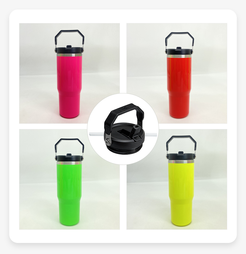 Alwin NEW USA RTS 40oz Sublimation Neon Blank Mugs with Handle Free Shipping (16PCS)