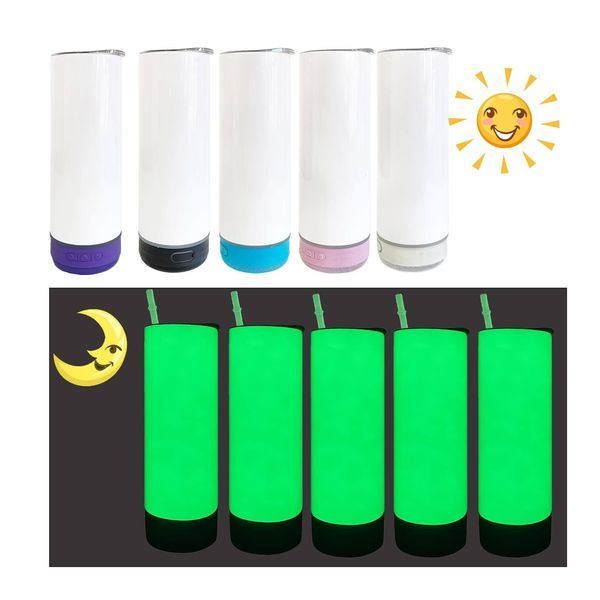 Alwin USA RTS 20oz Stainless Steel Bluetooth Wireless Speaker Smart Sublimation Tumbler Water Bottle