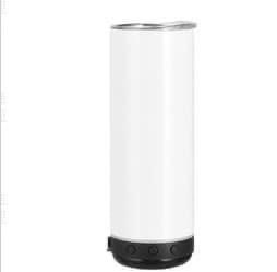 Alwin USA RTS 20oz Stainless Steel Bluetooth Wireless Speaker Smart Sublimation Tumbler Water Bottle