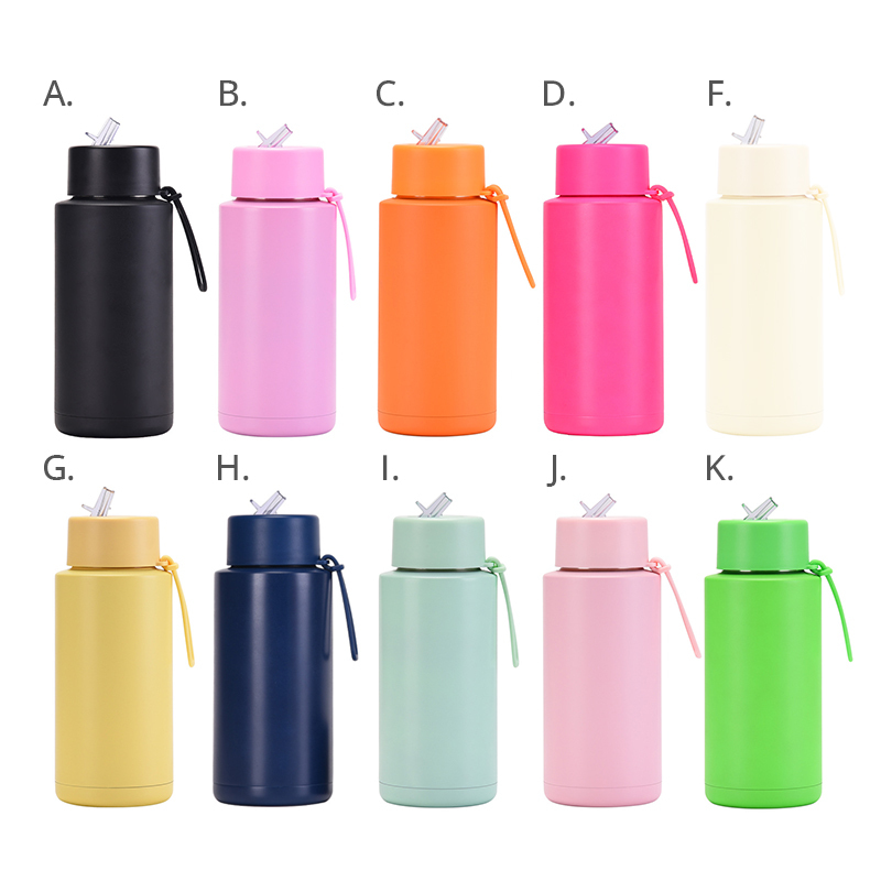 Alwin China RTS 34oz Solid Color Vacuum Insulated Stainless Steel Flask Water Bottles
