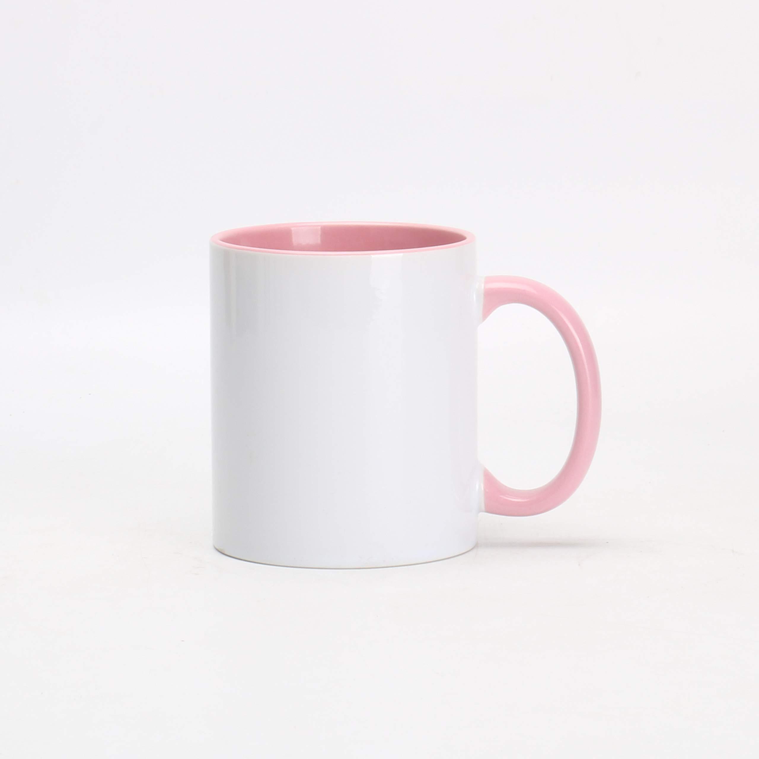 11/15oz USA RTS Sublimation Blank Customized Ceramic Coffee Mug W/Solid Colors Inside and Handle